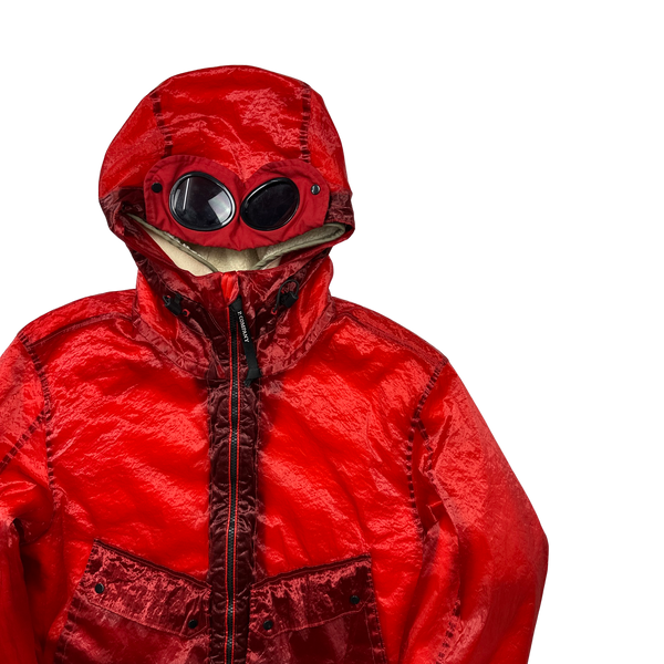 CP Company Red Kan D Sherling Lined Goggle Jacket - Medium