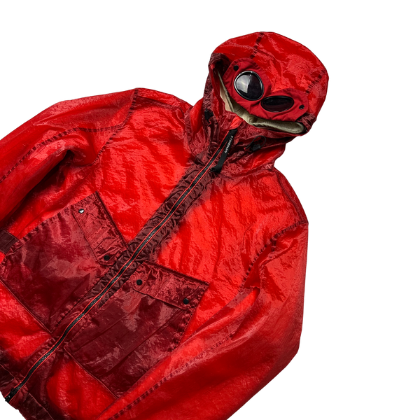CP Company Red Kan D Sherling Lined Goggle Jacket - Medium