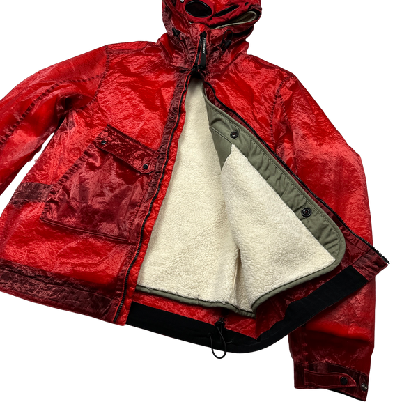 CP Company Red Kan D Sherling Lined Goggle Jacket - Medium