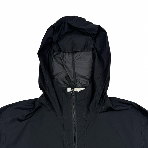 Stone Island 2020 Black Skin Touch Nylon Hooded Jacket - Medium