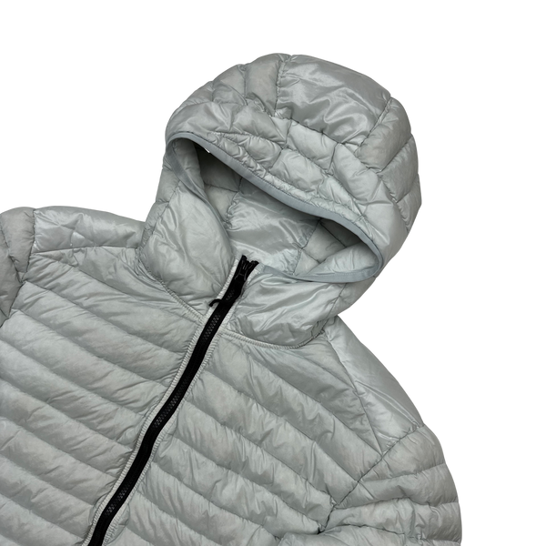 Stone Island Grey Loom Woven R Nylon Down TC Puffer - Large