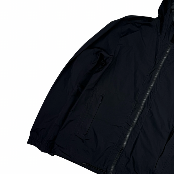 Stone Island 2020 Black Skin Touch Nylon Hooded Jacket - Medium