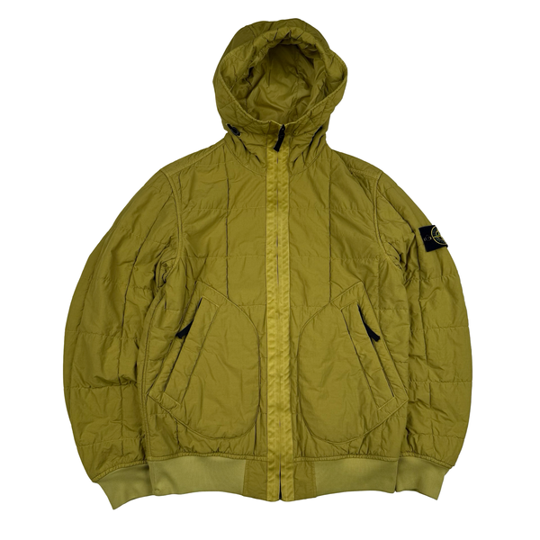 Stone Island 2019 Olive Naslan Light Primaloft Hooded Jacket - Small