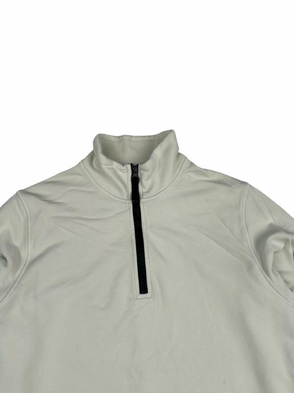 Stone Island 2023 Pear Cotton Quarter Zipped Jumper - Small