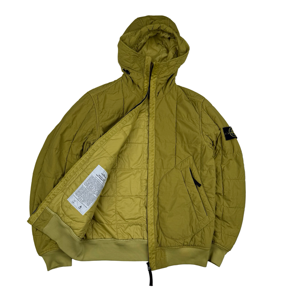 Stone Island 2019 Olive Naslan Light Primaloft Hooded Jacket - Small