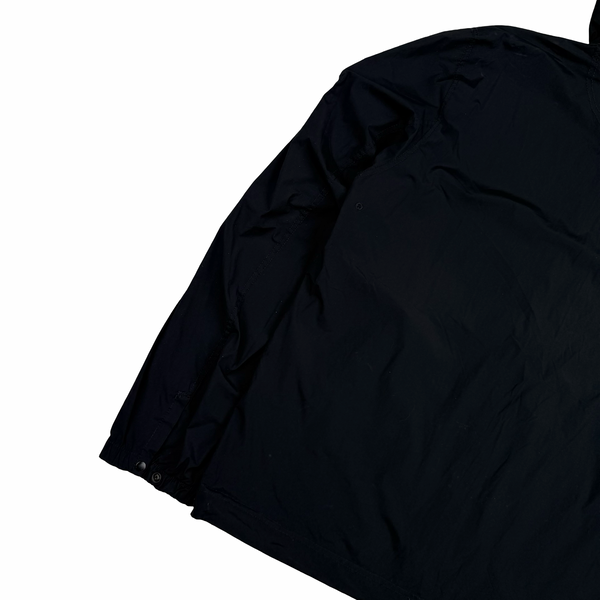 Stone Island 2020 Black Skin Touch Nylon Hooded Jacket - Medium