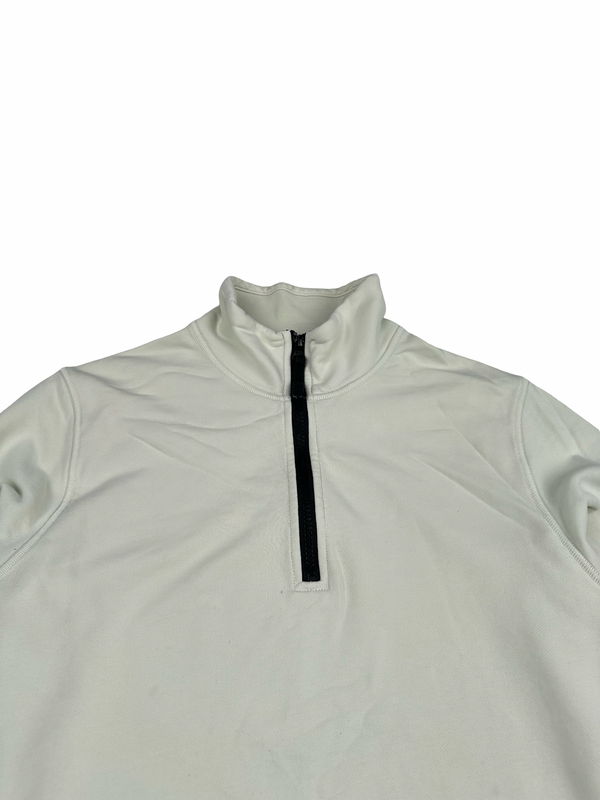 Stone Island 2023 Pear Cotton Quarter Zipped Jumper - Small