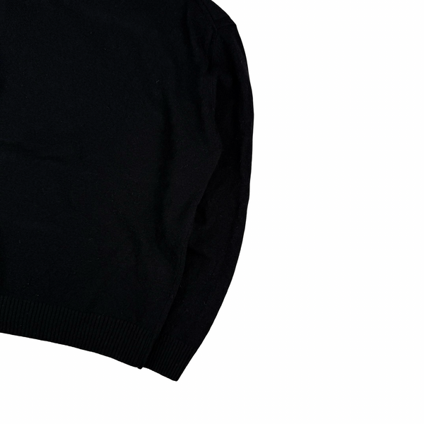 CP Company Black Wool Blend Chest Pocket Lens View Knit - XL