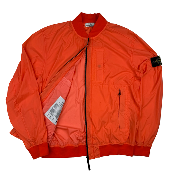 Stone Island 2021 Orange Skin Touch Nylon-TC Jacket - Large