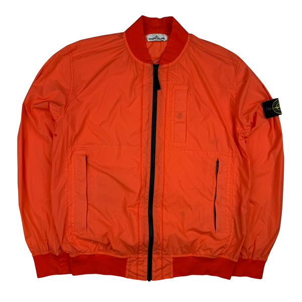 Stone Island 2021 Orange Skin Touch Nylon-TC Jacket - Large