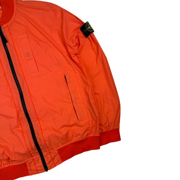 Stone Island 2021 Orange Skin Touch Nylon-TC Jacket - Large