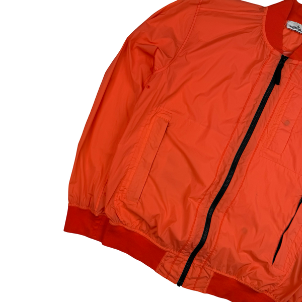 Stone Island 2021 Orange Skin Touch Nylon-TC Jacket - Large