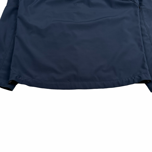 CP Company Navy Blue Soft Shell R Goggle Hooded Zipped Jacket - Medium (48)