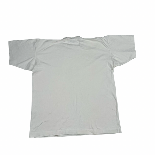 Stone Island 90's White Marina Cotton Spellout Vintage T Shirt - Large