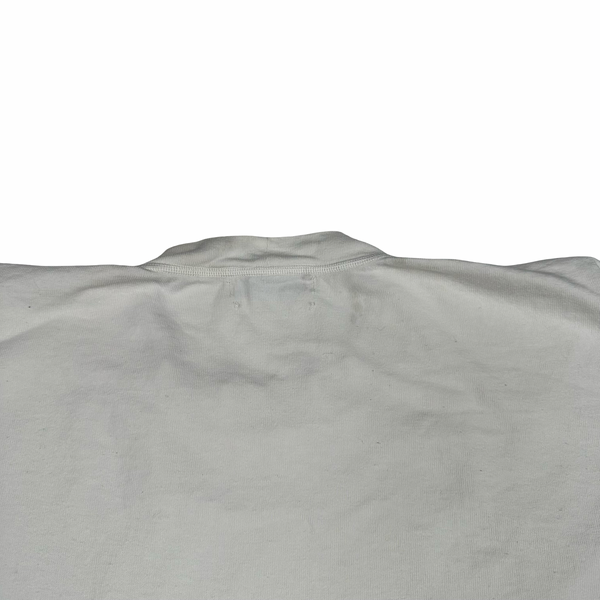 Stone Island 90's White Marina Cotton Spellout Vintage T Shirt - Large