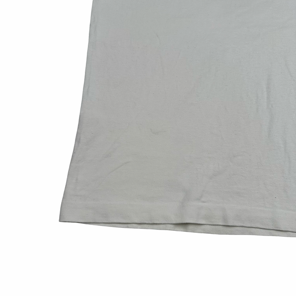 Stone Island 90's White Marina Cotton Spellout Vintage T Shirt - Large