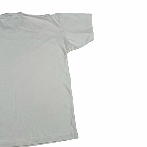 Stone Island 90's White Marina Cotton Spellout Vintage T Shirt - Large