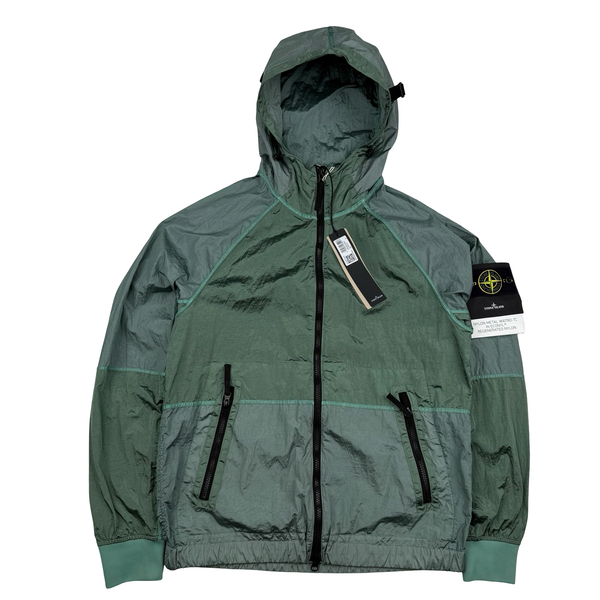 Stone Island 2024 Sage Nylon Metal Watro-TC Regenerated Nylon Econyl Jacket - Small