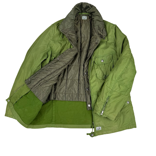 CP Company 2005 Green Double Layer Spellout Field Jacket - Medium (48)