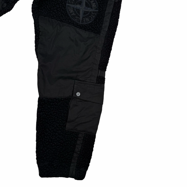 Stone Island 2022 Wool Blend Teddy Fleece Cargo Trousers  - Large