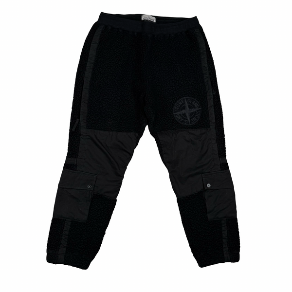 Stone Island 2022 Wool Blend Teddy Fleece Cargo Trousers  - Large