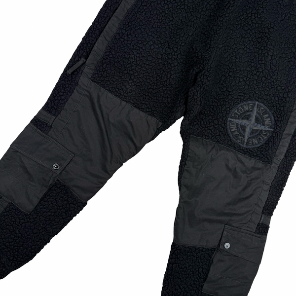 Stone Island 2022 Wool Blend Teddy Fleece Cargo Trousers  - Large