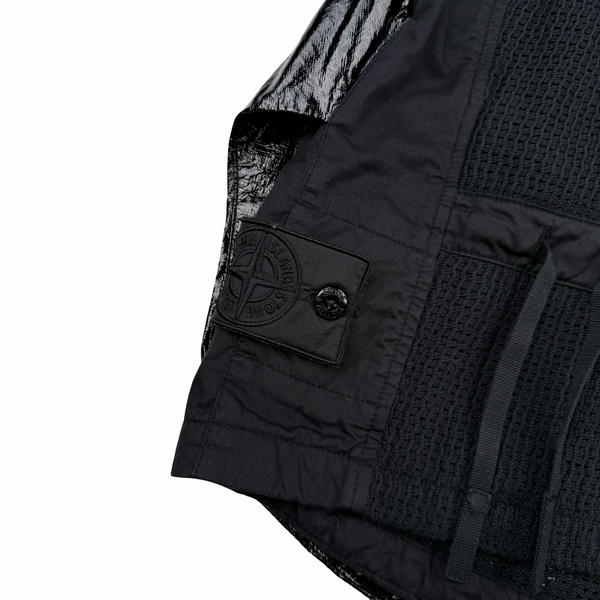 Stone Island 2022 Black Shadow Project Glass Linen Utility Vest - Large