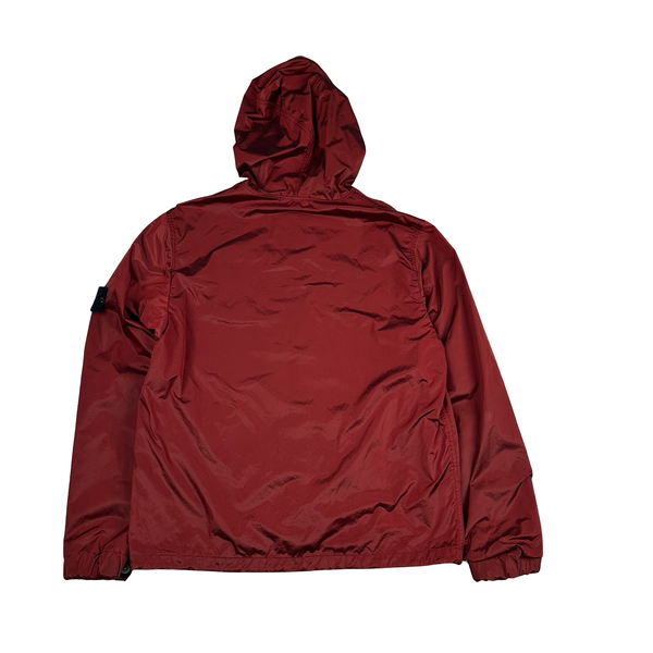 Stone Island 2007 Red Nylon Metal Hooded Jacket - Large