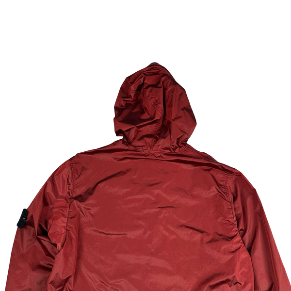 Stone Island 2007 Red Nylon Metal Hooded Jacket - Large