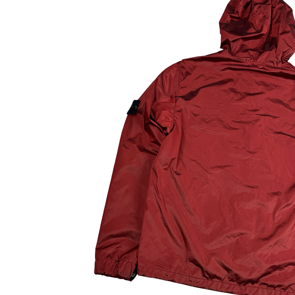 Stone Island 2007 Red Nylon Metal Hooded Jacket - Large