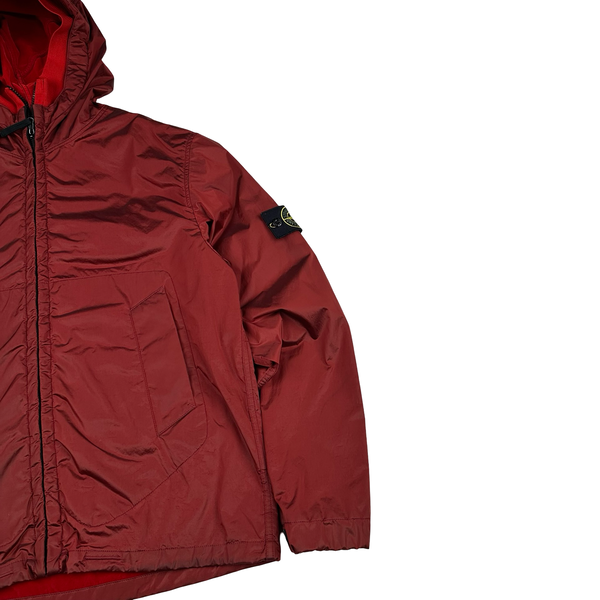 Stone Island 2007 Red Nylon Metal Hooded Jacket - Large
