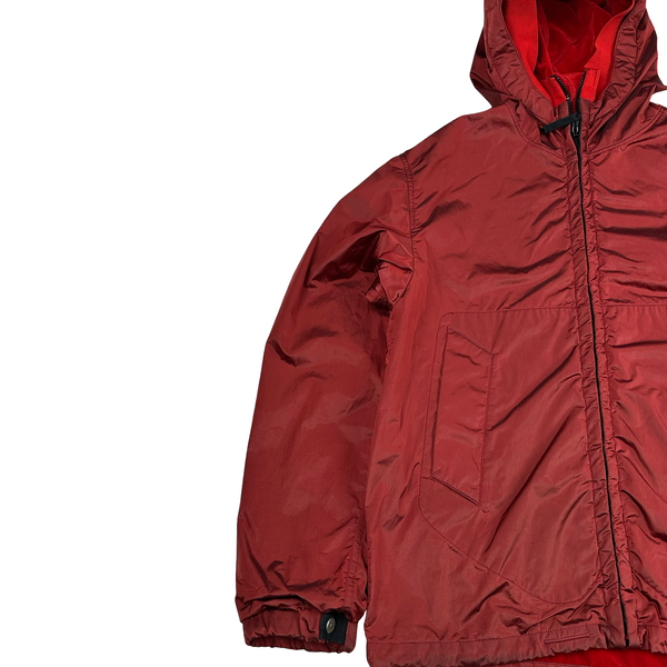Stone Island 2007 Red Nylon Metal Hooded Jacket - Large