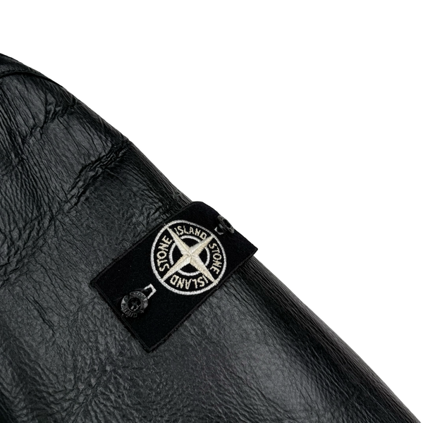 Stone Island X Supreme Hand Painted Hooded Shearling Jacket - Small