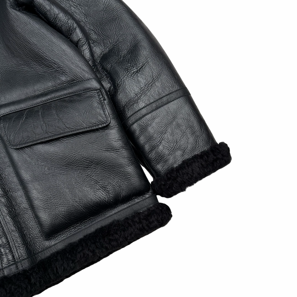Stone Island X Supreme Hand Painted Hooded Shearling Jacket - Small