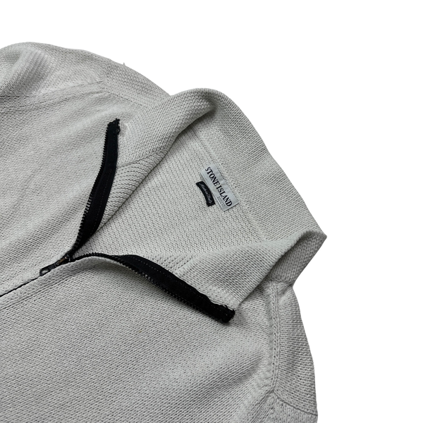 Stone Island 2002 Vintage Cotton Zip Up Knit - Large