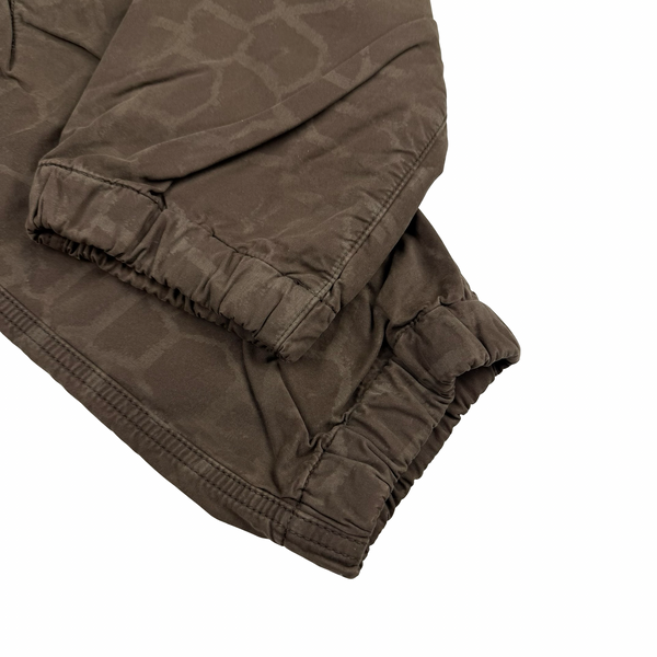 Stone Island 2014 Rare Brown Geometric RE-T Lined Cargo Trousers  - 32"