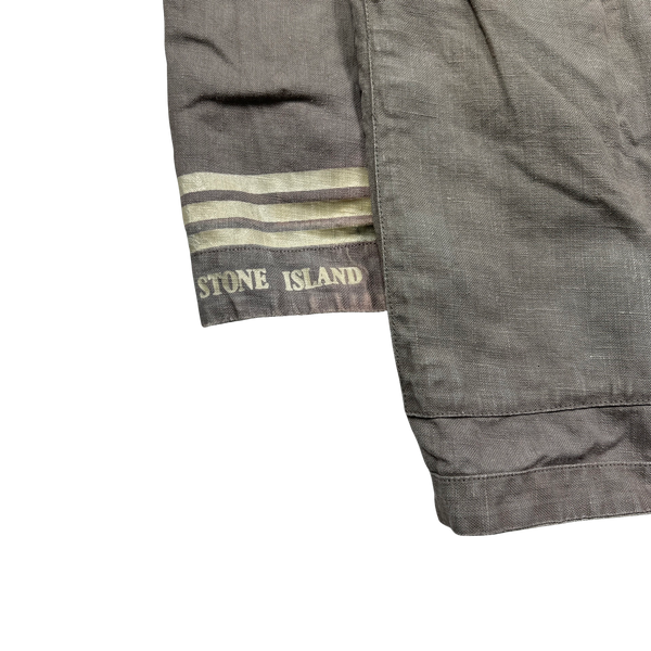 Stone Island 1998 Vintage Lino Flax Reversible Jacket - XXL