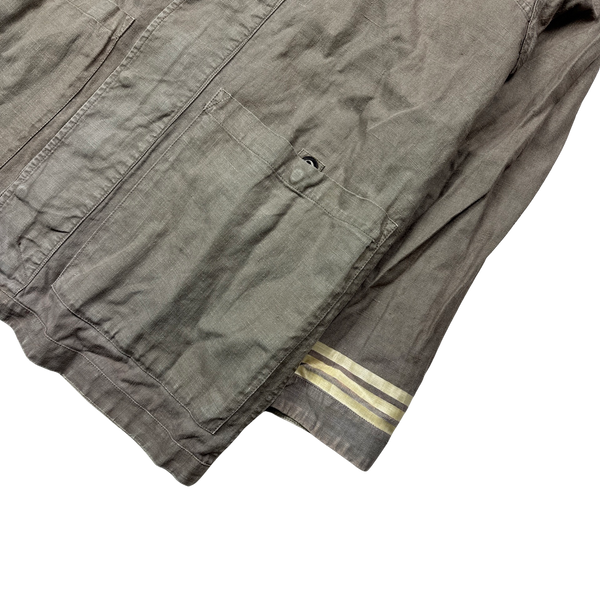 Stone Island 1998 Vintage Lino Flax Reversible Jacket - XXL