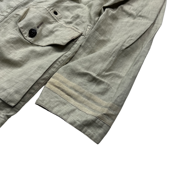 Stone Island 1998 Vintage Lino Flax Reversible Jacket - XXL