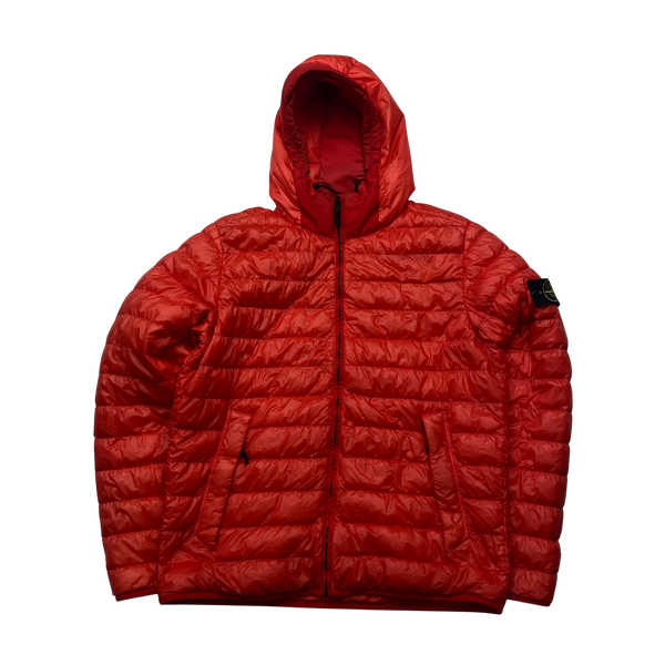 Stone Island 2016 Red Garment Dyed Puffer Jacket - XL