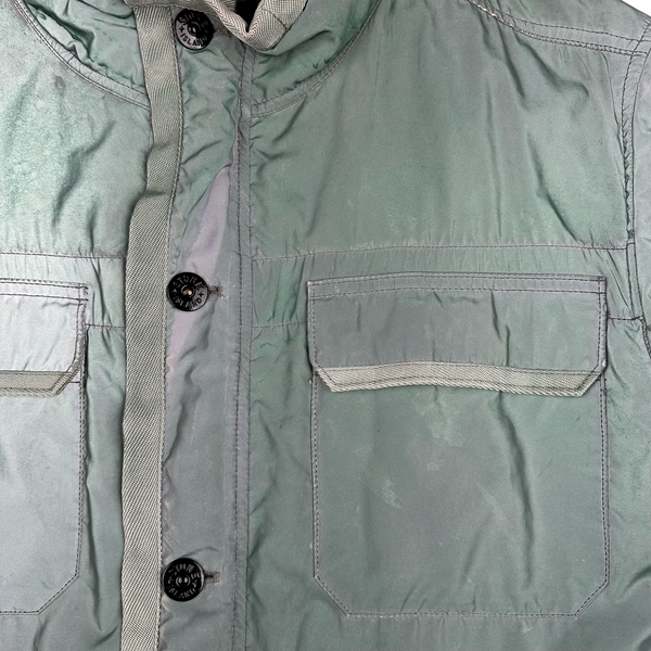 Stone Island 2012 Green Liquid Reflective Field Jacket - XL
