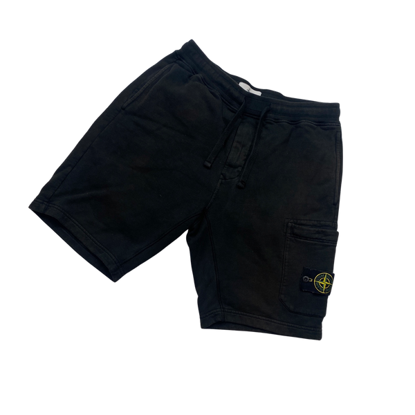 Stone Island 2021 Black Cotton Shorts - Medium