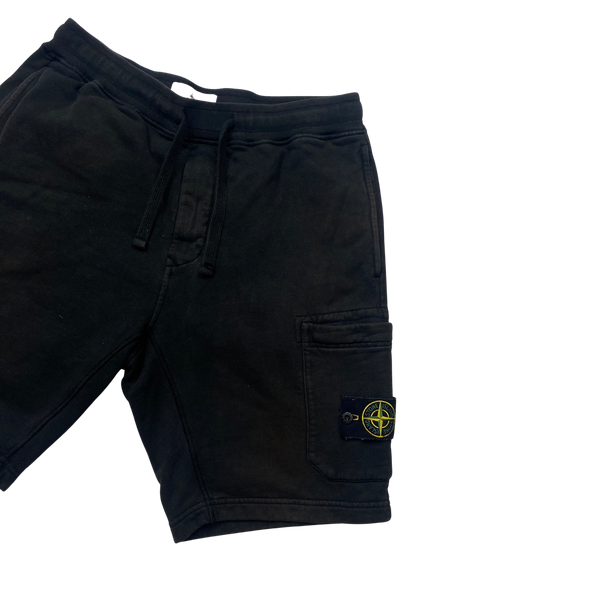Stone Island 2021 Black Cotton Shorts - Medium