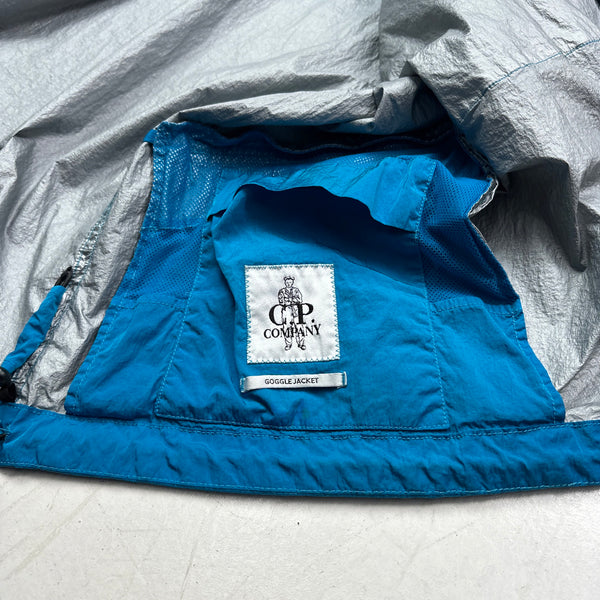 CP Company Blue Nyfoil Goggle Jacket - Medium