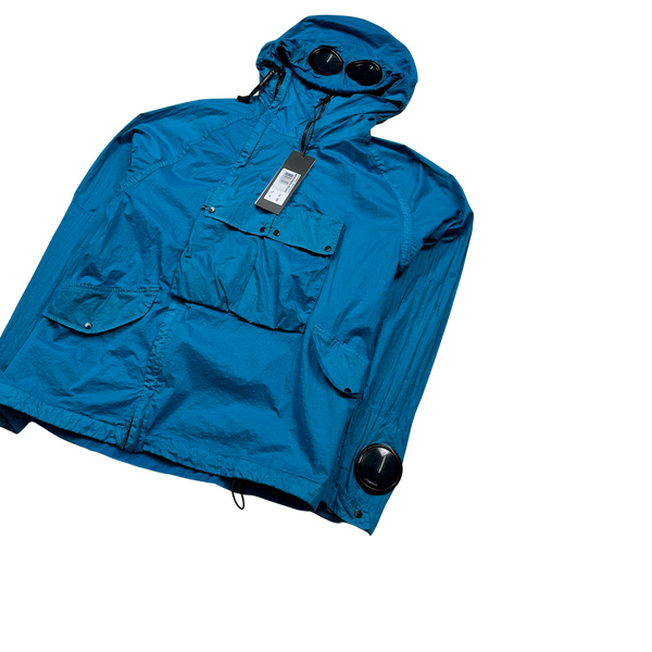 CP Company Blue Nyfoil Goggle Jacket - Medium