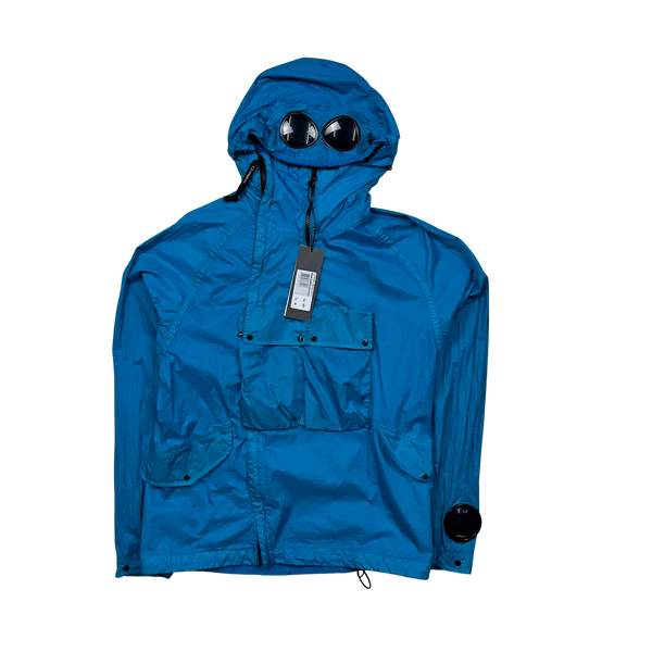CP Company Blue Nyfoil Goggle Jacket - Medium