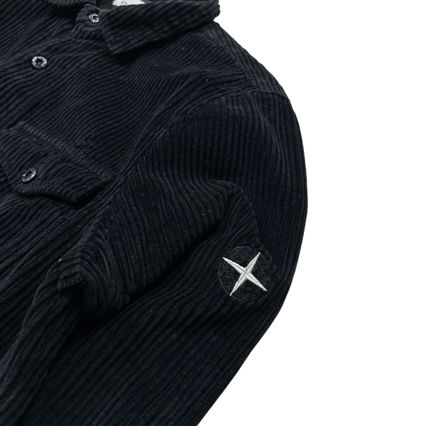 Stone Island AW2021 Black Corduroy Overshirt - Small