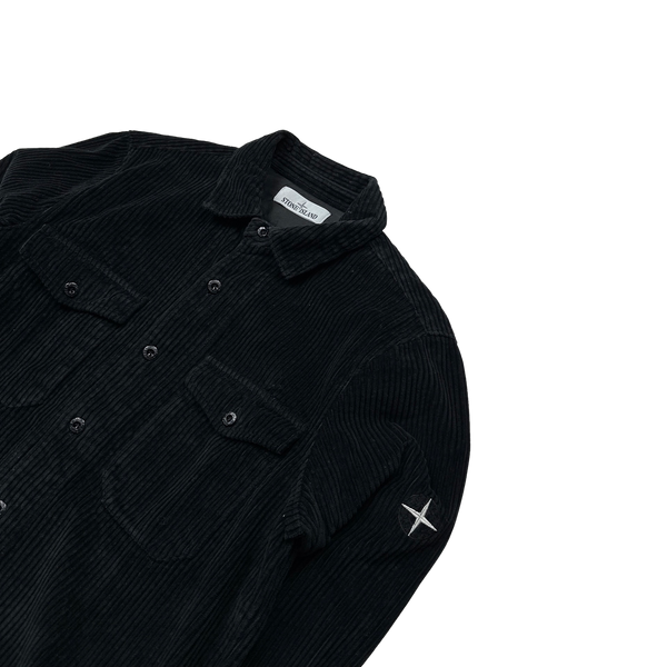Stone Island AW2021 Black Corduroy Overshirt - Small