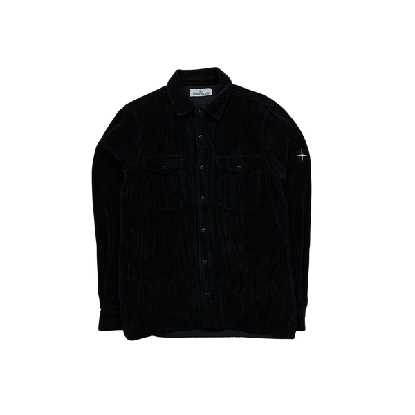 Stone Island AW2021 Black Corduroy Overshirt - Small
