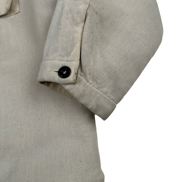 Stone Island 2003 Cream Heavyweight Lined Cotton Chore Jacket - XL